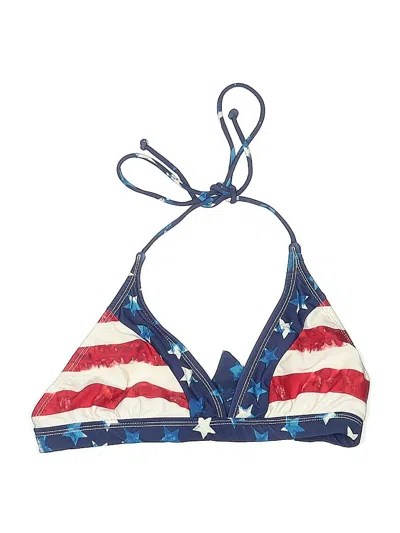 Pre-owned Catalina Swimsuit Top Blue Stars Pattern Swimwear