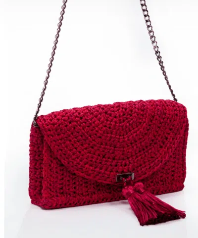 Catarina Mina Women's Horizon Clutch Crossbody Bag In Graporange In Burgundy