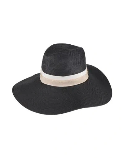 Catarzi 1910 Woman Hat Black Size 7 Paper, Polyester In Gray