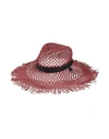 Catarzi 1910 Woman Hat Brick Size 7 Paper In Red