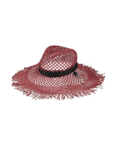 Catarzi 1910 Woman Hat Brick Size 7 Paper In Red