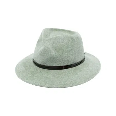 Catarzi Strap-detail Felt Fedora In Green