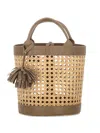 Catarzi Leather-trim Straw Tote Bag