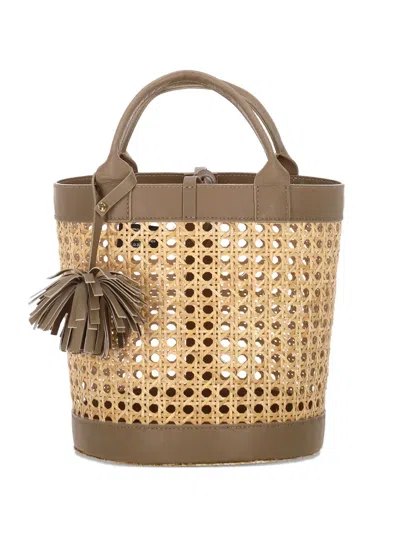 Catarzi Leather-trim Straw Tote Bag