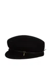 Catarzi Lisbona Baker Boy Cap In Black
