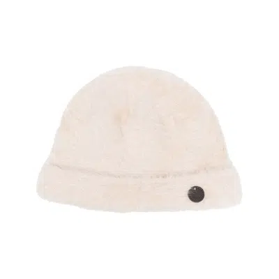 Catarzi Logo-patch Knitted Beanie In Neutrals