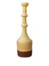 Catarzi Raffia Leather-detail Vase In Neutral
