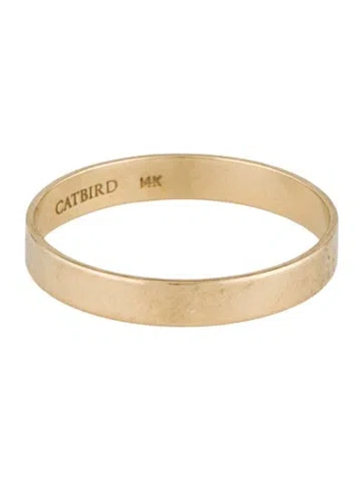 Pre-owned Catbird 14k Classic Flat Wedding Band In Multi