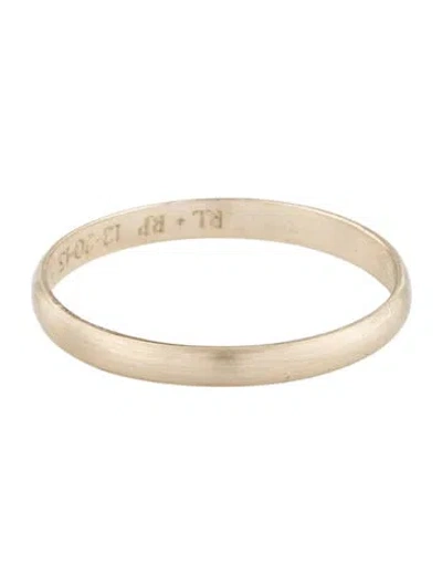 Pre-owned Catbird 14k Classic Half Round Wedding Band In Multi