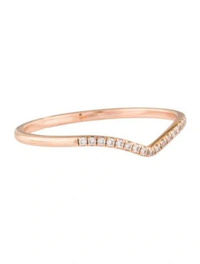 Pre-owned Catbird 14k Diamond Fairy Light Curved Band In Multi