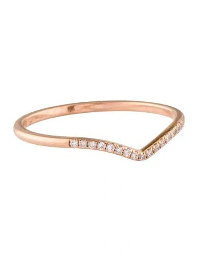Pre-owned Catbird 14k Diamond Fairy Light Demi-pavé Curved Band In Multi