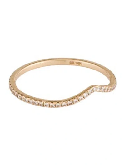 Pre-owned Catbird 14k Diamond Fairy Light Eternity Curved Band In Multi