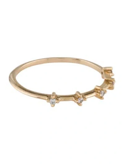 Pre-owned Catbird 14k Diamond Stacking Band In Multi
