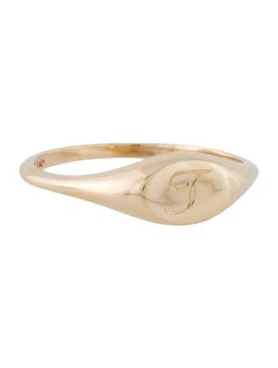 Pre-owned Catbird 14k Dollhouse Signet Ring In Multi