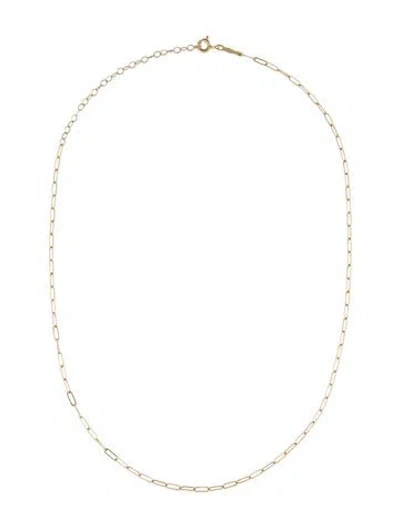 Pre-owned Catbird 14k Paperclip Chain Necklace, 17" In Multi