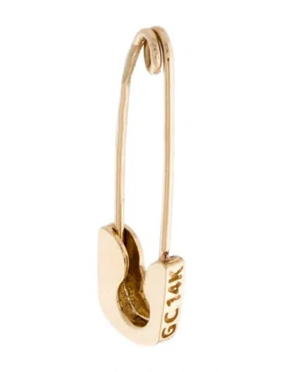 Pre-owned Catbird 14k Safety Pin Single Earring In Multi