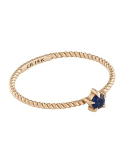 Pre-owned Catbird 14k Sapphire Little Star Birthstone Cocktail Ring In Multi