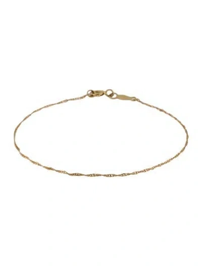 Pre-owned Catbird 14k Sweet Nothing Chain Bracelet, 6.75" In Multi