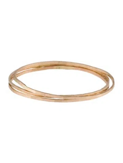 Pre-owned Catbird 14k Threadbare Stacking Ring Set Of Three In Multi