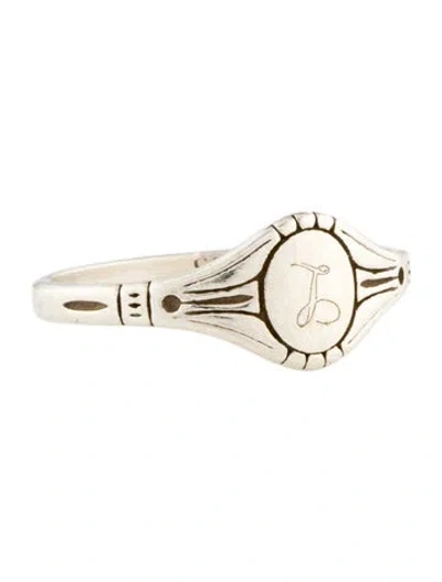 Pre-owned Catbird 'l' Initial Grand Cygnet Ring In Multi