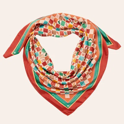 Catchfly Multicolor Western Icons Print Wild Rag Bandana