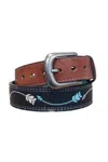Catchfly Women's Arrow Embroidery Belt In Brown In Brown