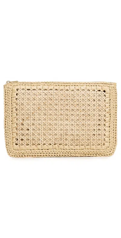 Caterina Bertini Woven Clutch Nat