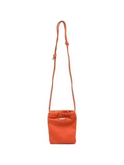 Caterina Lucchi Eva Leather Crossbody Bag In Orange