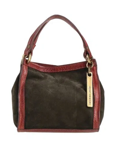 Caterina Lucchi Gold Anna Woman Handbag Dark Green Size - Calfskin In Green