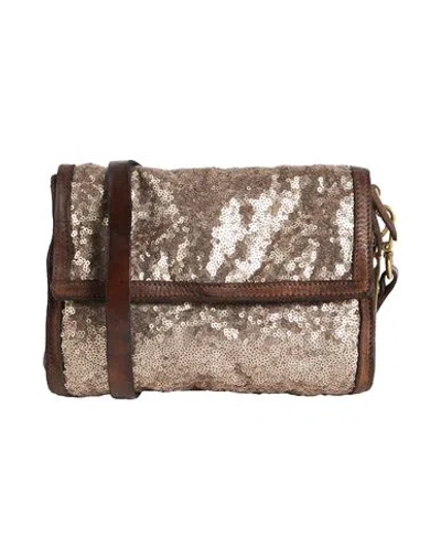 Caterina Lucchi Gold Woman Cross-body Bag Dark Brown Size - Leather, Cowhide