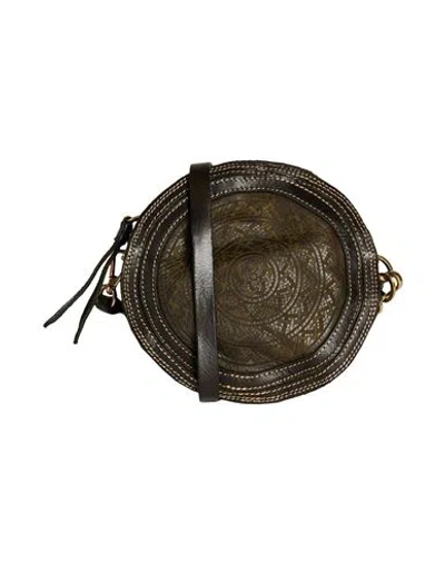Caterina Lucchi Gold Woman Cross-body Bag Military Green Size - Cow Leather, Calfskin