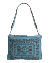Caterina Lucchi Gold Woman Handbag Azure Size - Calfskin