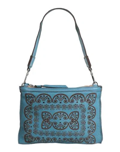 Caterina Lucchi Gold Woman Handbag Azure Size - Calfskin