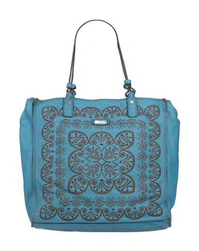 Caterina Lucchi Gold Woman Handbag Azure Size - Calfskin