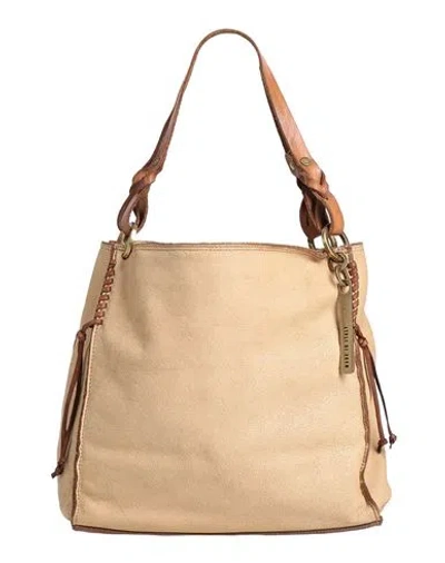 Caterina Lucchi Gold Woman Handbag Beige Size - Cow Leather, Calfskin