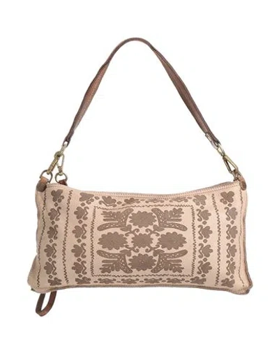 Caterina Lucchi Gold Woman Handbag Beige Size - Calfskin In Brown