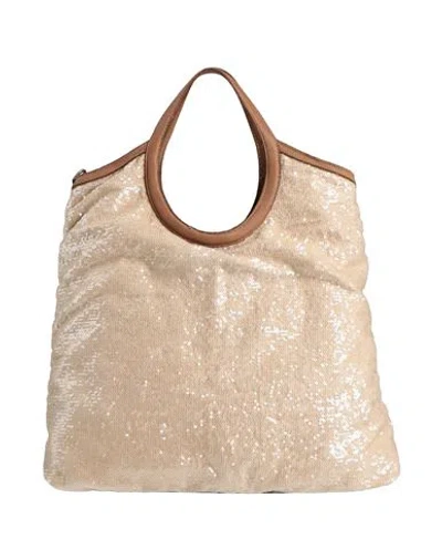 Caterina Lucchi Gold Woman Handbag Beige Size - Calfskin In Sand