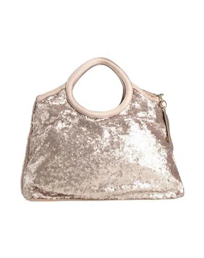 Caterina Lucchi Gold Woman Handbag Beige Size - Cotton, Polyester, Acrylic, Wool In Pink