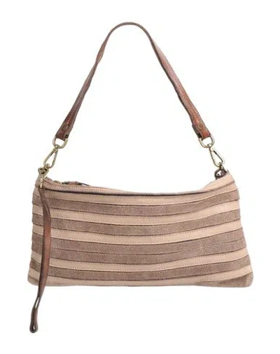 Caterina Lucchi Gold Woman Handbag Beige Size - Cow Leather, Calfskin In Brown