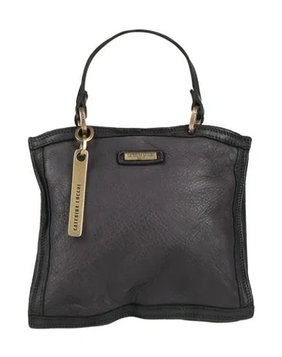 Caterina Lucchi Gold Woman Handbag Black Size - Calfskin, Cow Leather