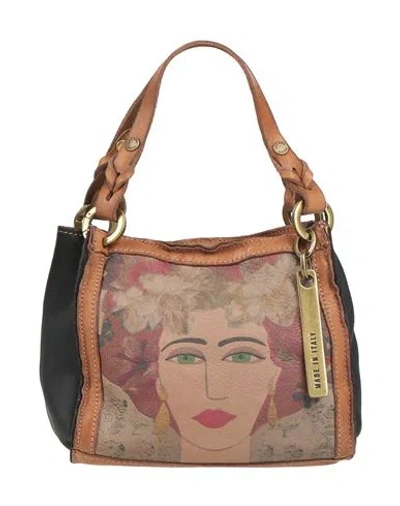 Caterina Lucchi Gold Woman Handbag Black Size - Calfskin, Cow Leather