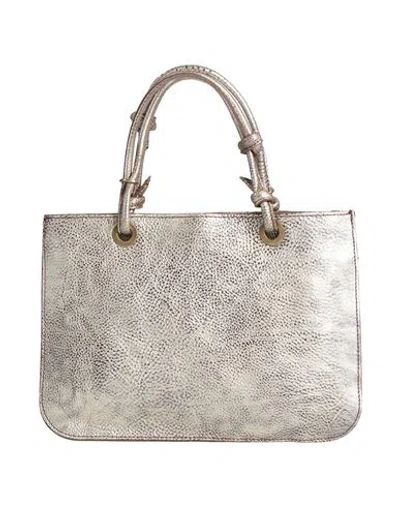 Caterina Lucchi Gold Woman Handbag Bronze Size - Cow Leather In Gray