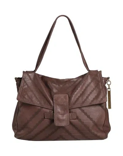 Caterina Lucchi Gold Woman Handbag Brown Size - Calfskin