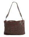 Caterina Lucchi Gold Woman Handbag Dark Brown Size - Calfskin