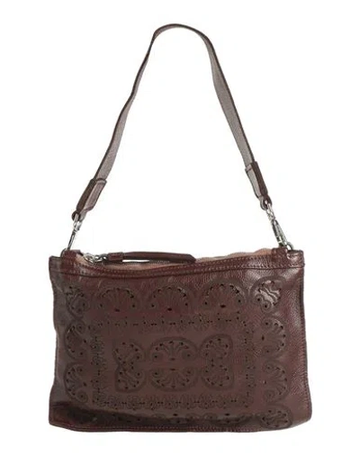 Caterina Lucchi Gold Woman Handbag Dark Brown Size - Calfskin