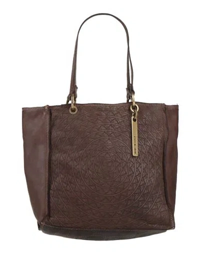 Caterina Lucchi Gold Woman Handbag Dark Brown Size - Cow Leather, Calfskin