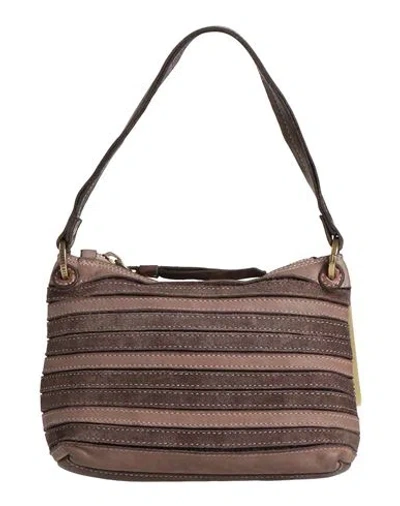 Caterina Lucchi Gold Woman Handbag Dark Brown Size - Calfskin