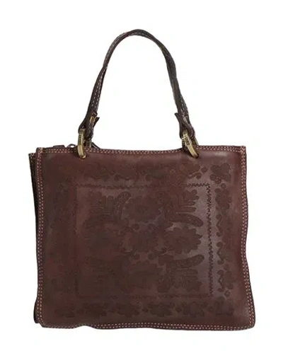 Caterina Lucchi Gold Woman Handbag Dark Brown Size - Calfskin