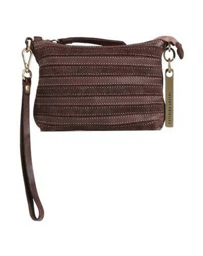 Caterina Lucchi Gold Woman Handbag Dark Brown Size - Calfskin