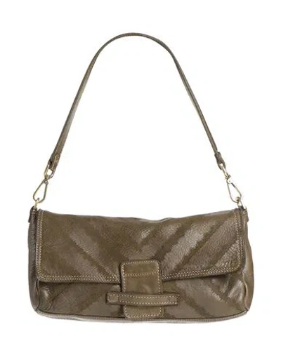 Caterina Lucchi Gold Woman Handbag Dark Green Size - Calfskin